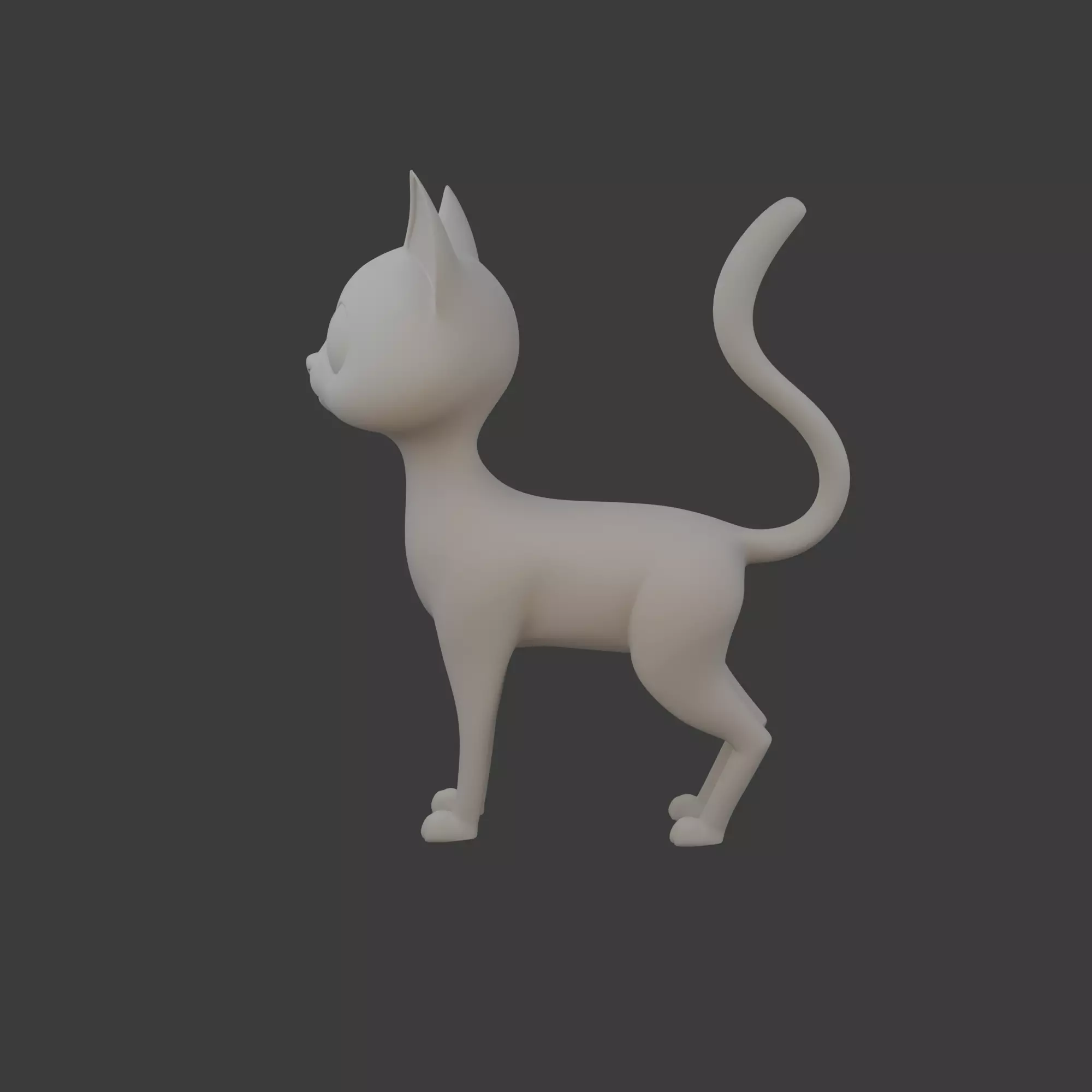 Cat cartoon 03 3D model_14