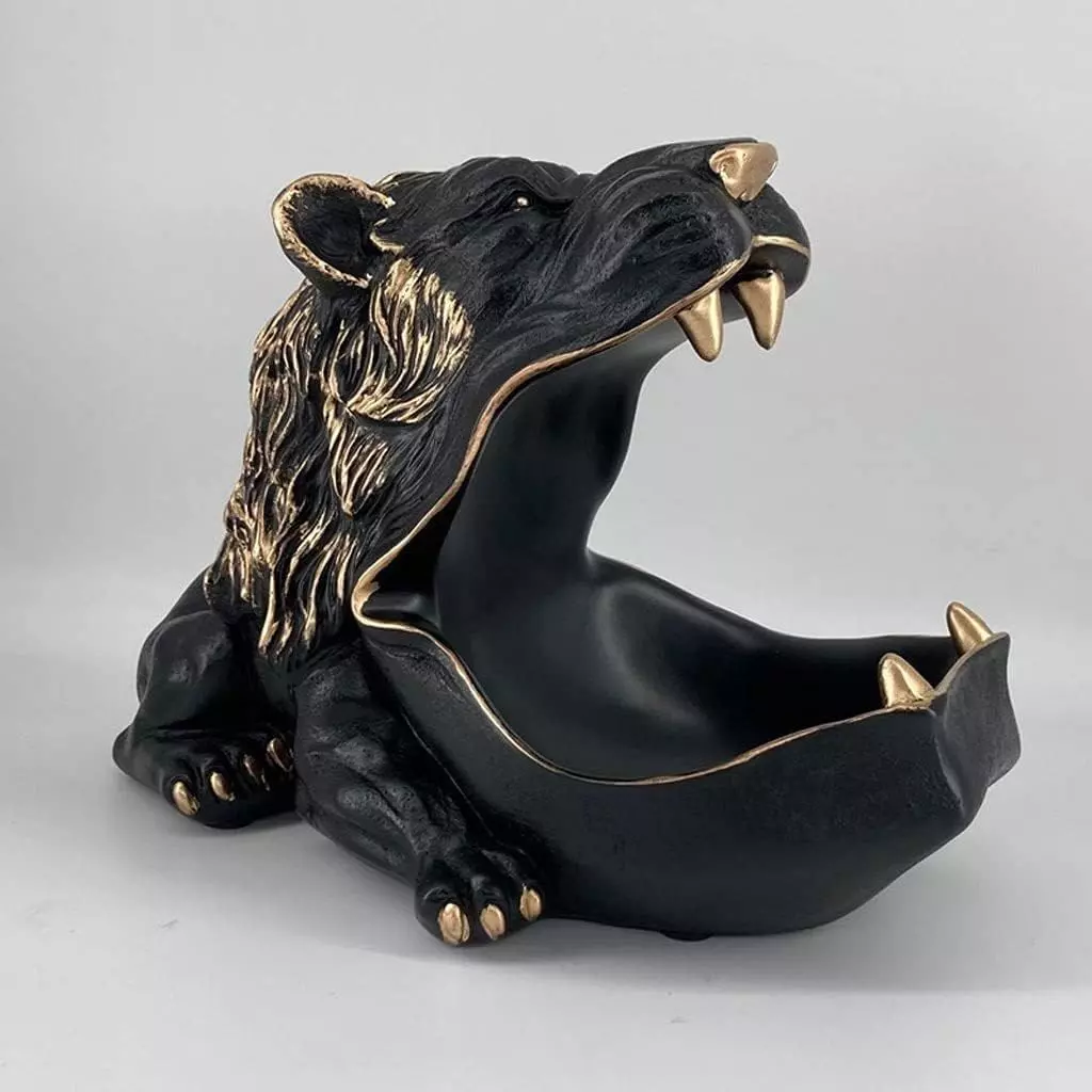 Lion Head Key Bowl 3D print model_0