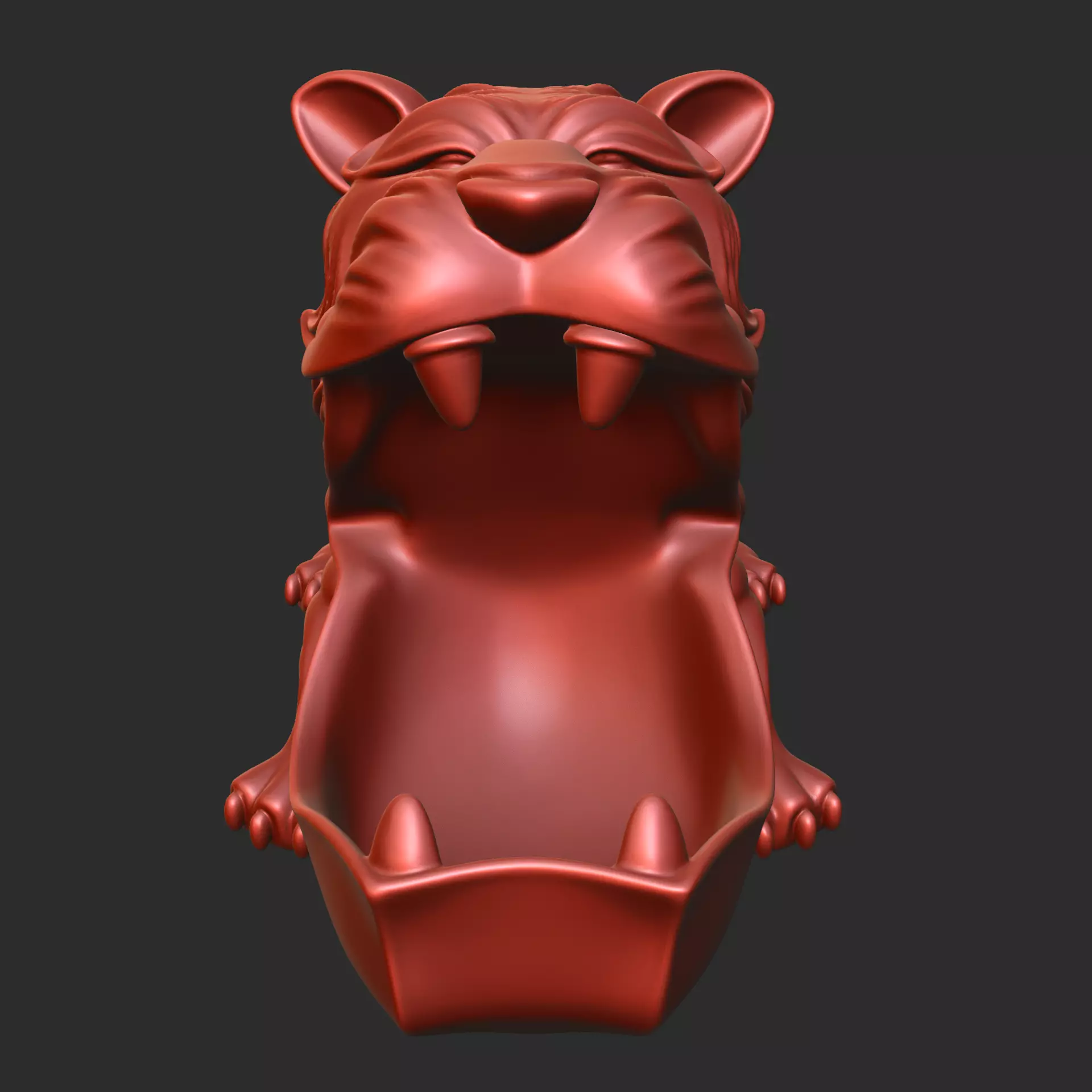 Lion Head Key Bowl 3D print model_5