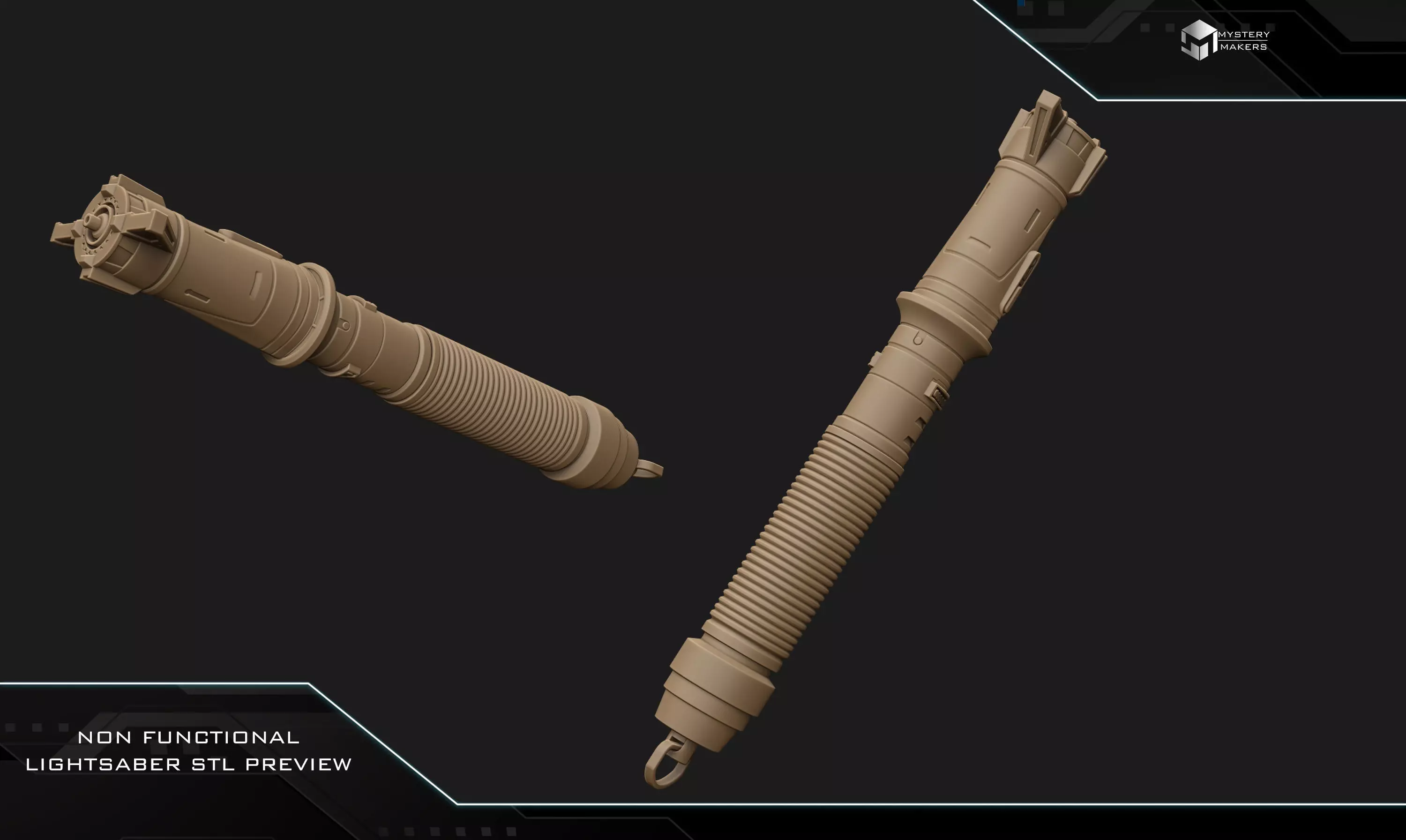 Baylan Skoll lightsaber 3D print model_2