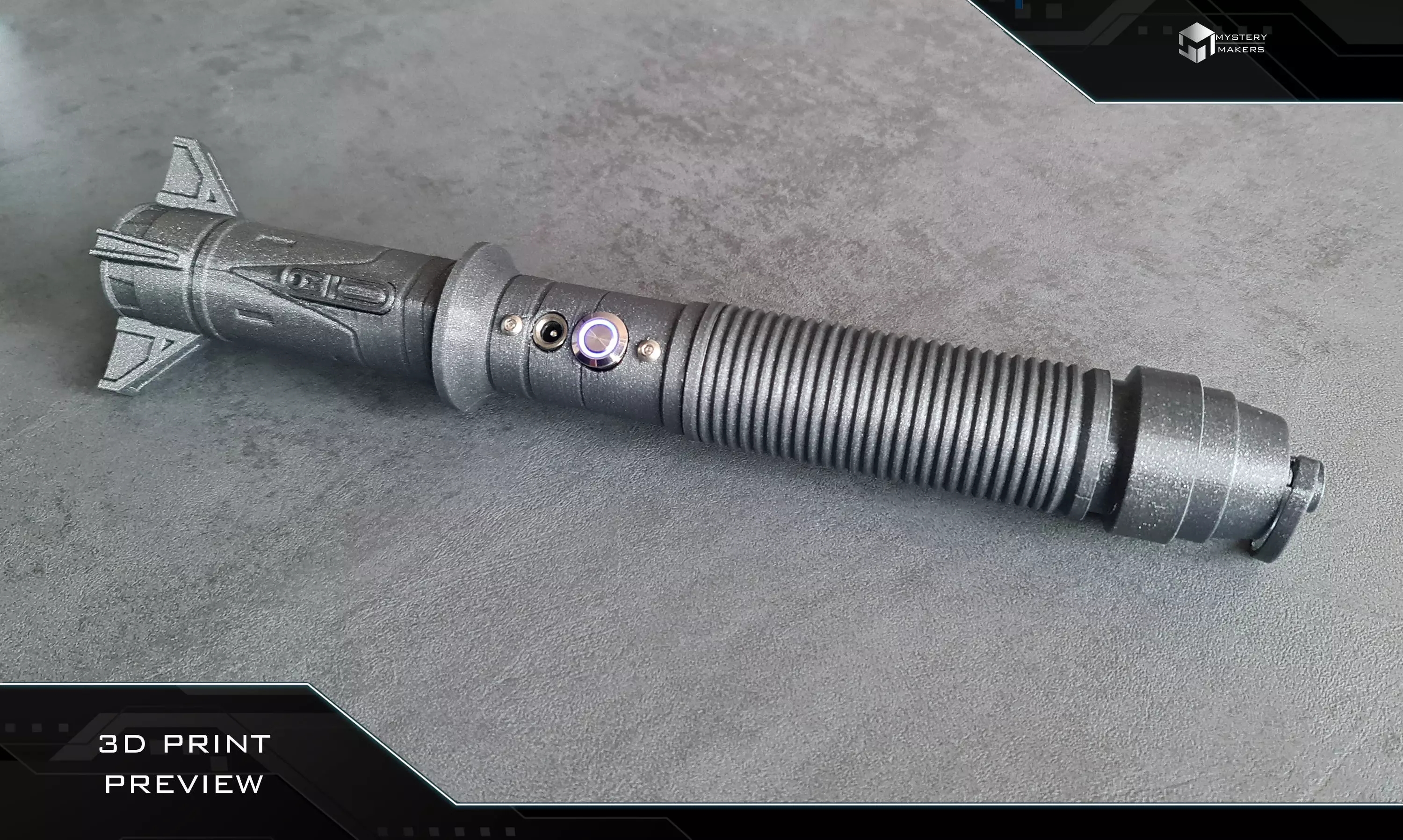 Baylan Skoll lightsaber 3D print model_5