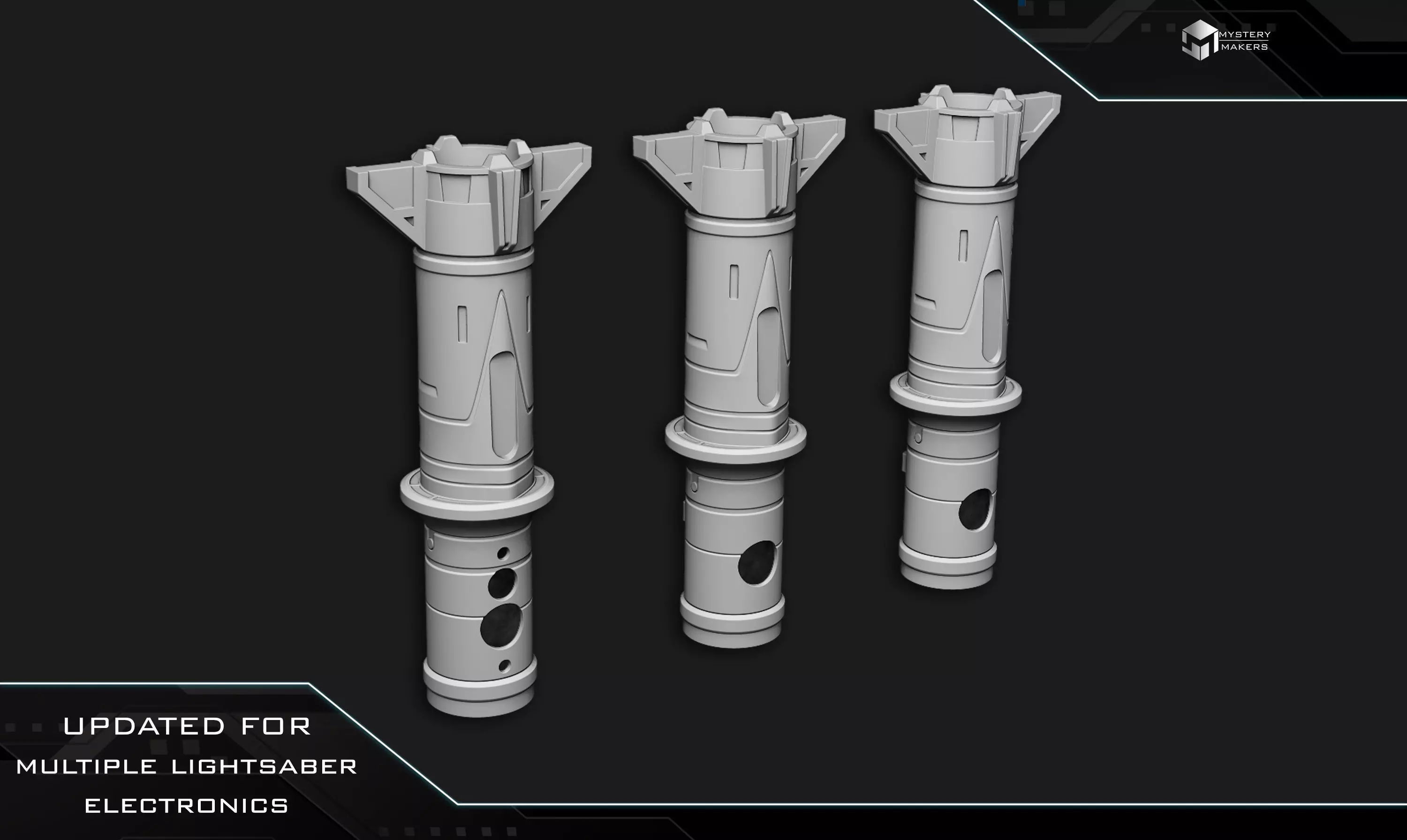 Baylan Skoll lightsaber 3D print model_7