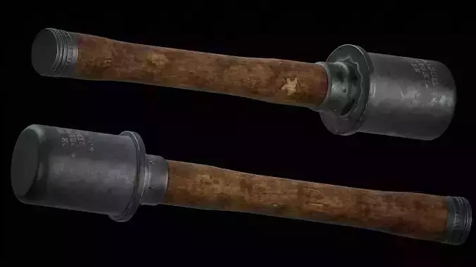 M24 Stielhandgranade Low-poly 3D model