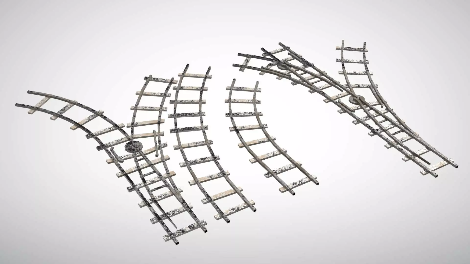 Mini Steam Locomotive Low-poly 3D model_9