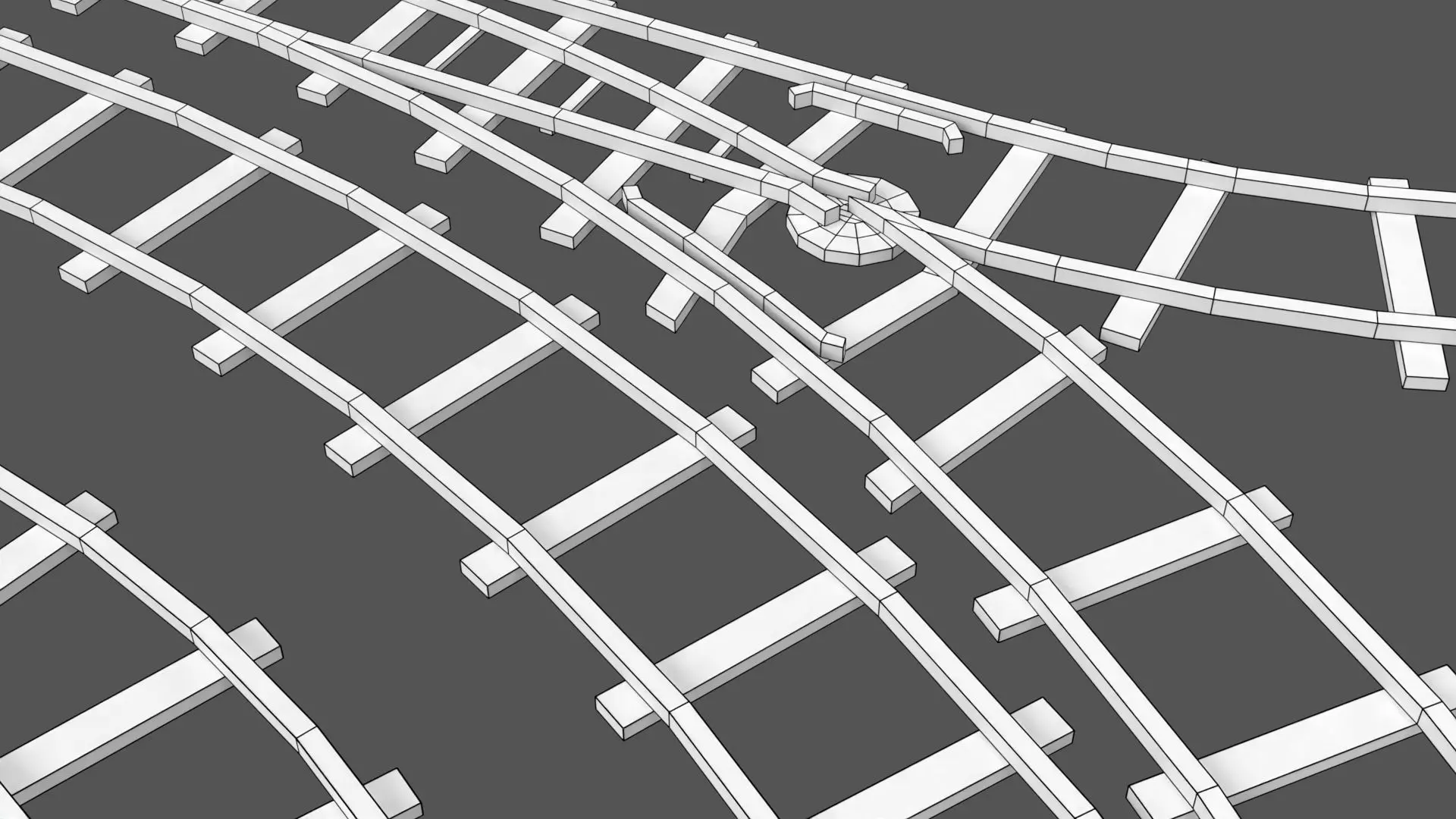Mini Steam Locomotive Low-poly 3D model_13