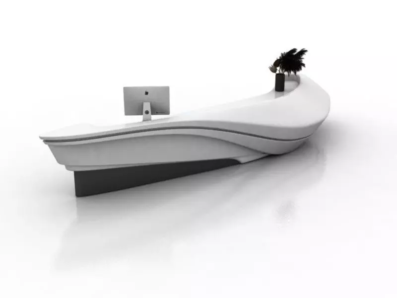 Futuristic Reception Table  3D model_0