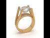 oval height solitaire ring  3D print model_1
