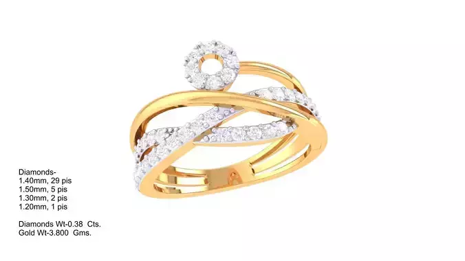 Elegant Crossover Ring