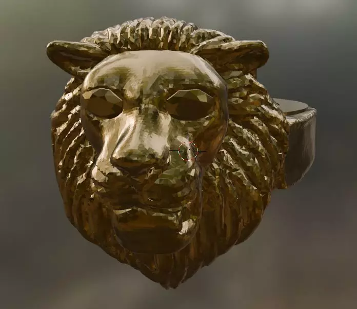 Anello Leone Lion Ring with standard sizes 3D print model_2