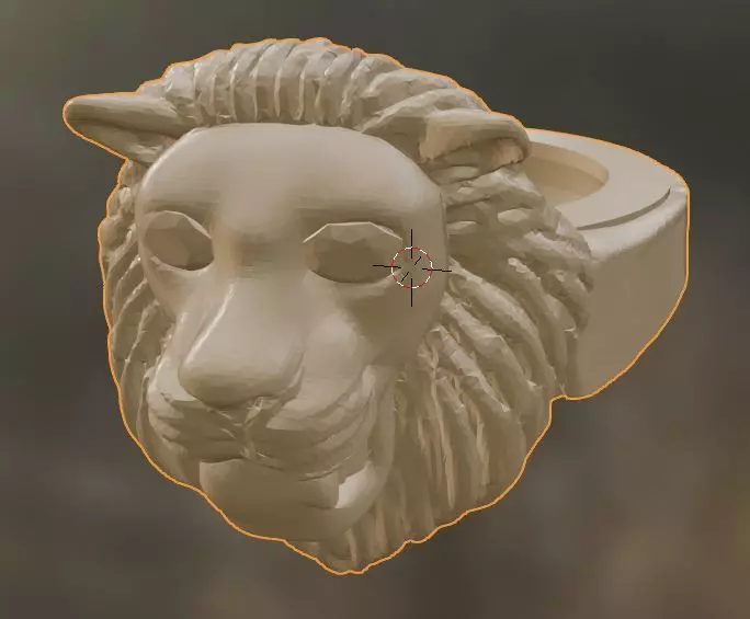 Anello Leone Lion Ring with standard sizes 3D print model_28