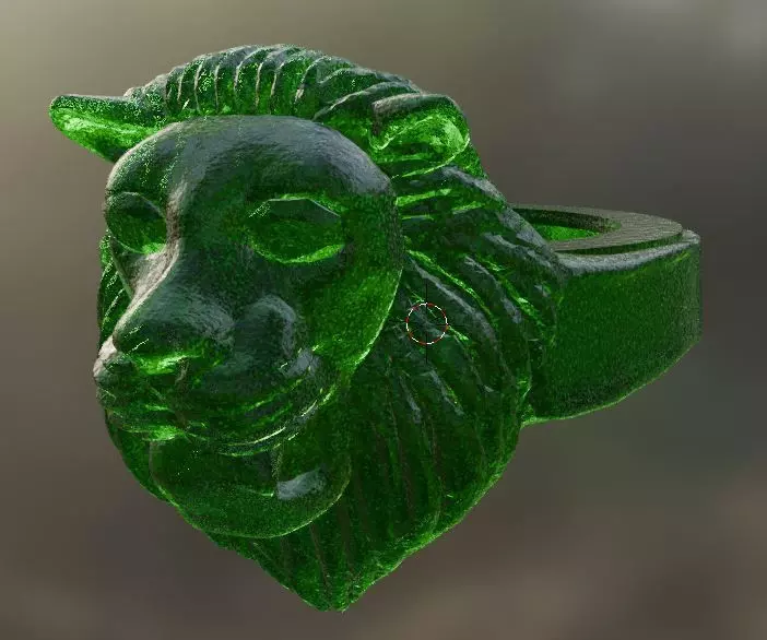 Anello Leone Lion Ring with standard sizes 3D print model_21