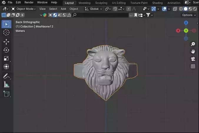 Anello Leone con taglie standard  3D print model