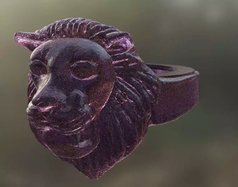 Anello Leone Lion Ring with standard sizes 3D print model_13