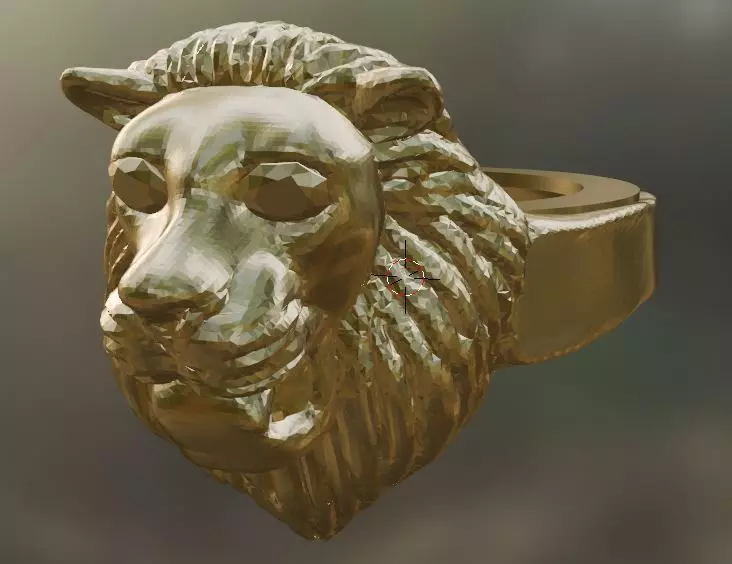 Anello Leone Lion Ring with standard sizes 3D print model_25