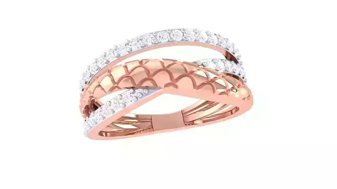Elegant Crossline Ring 