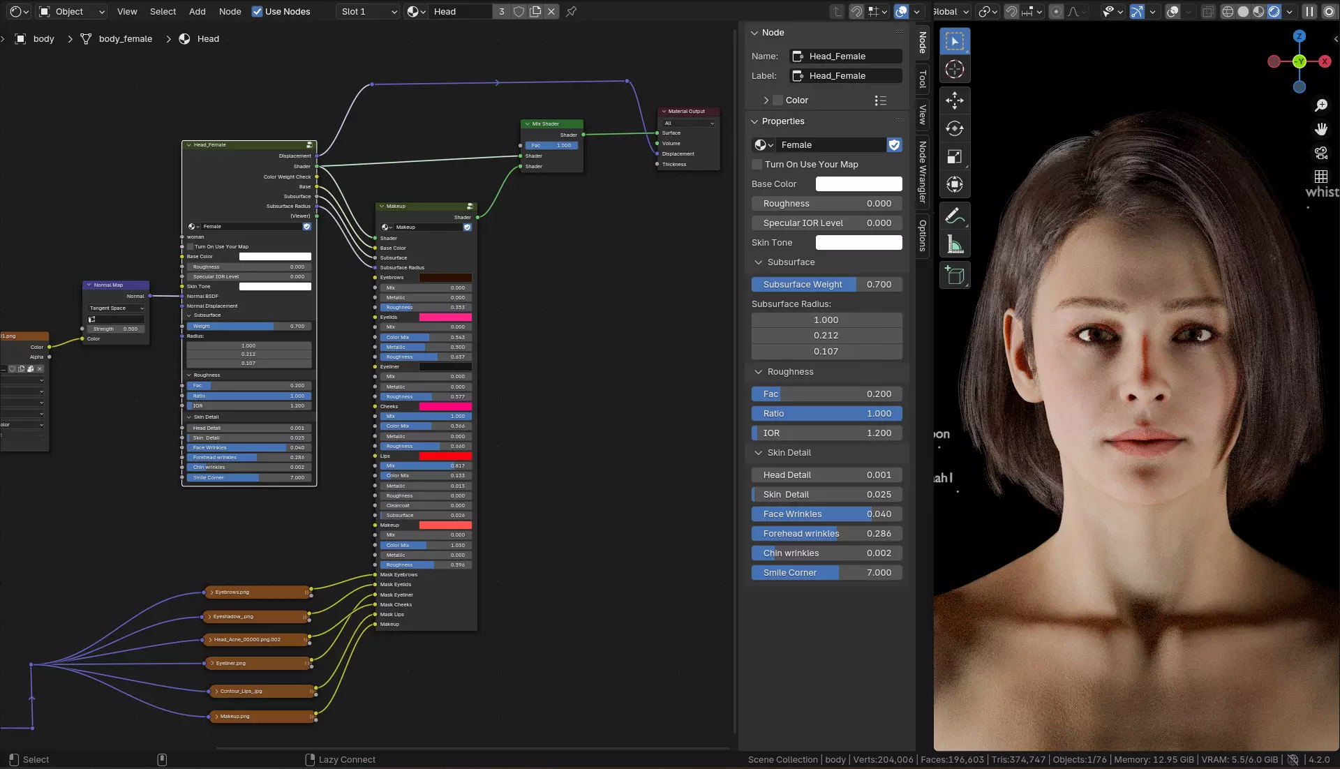 Layla - Advanced Rigged Female Low-poly 3D model_65