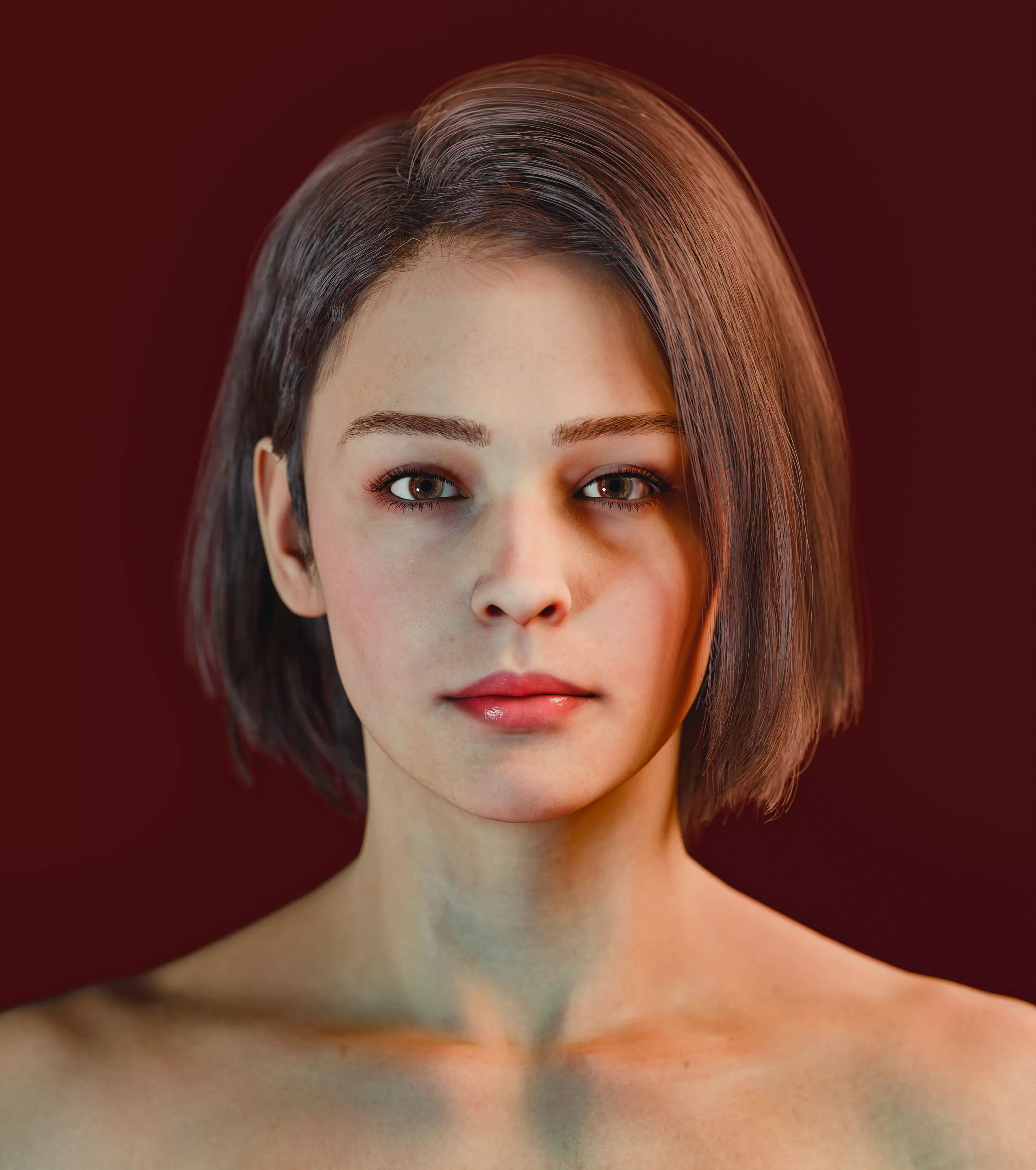 Layla - Advanced Rigged Female Low-poly 3D model_0