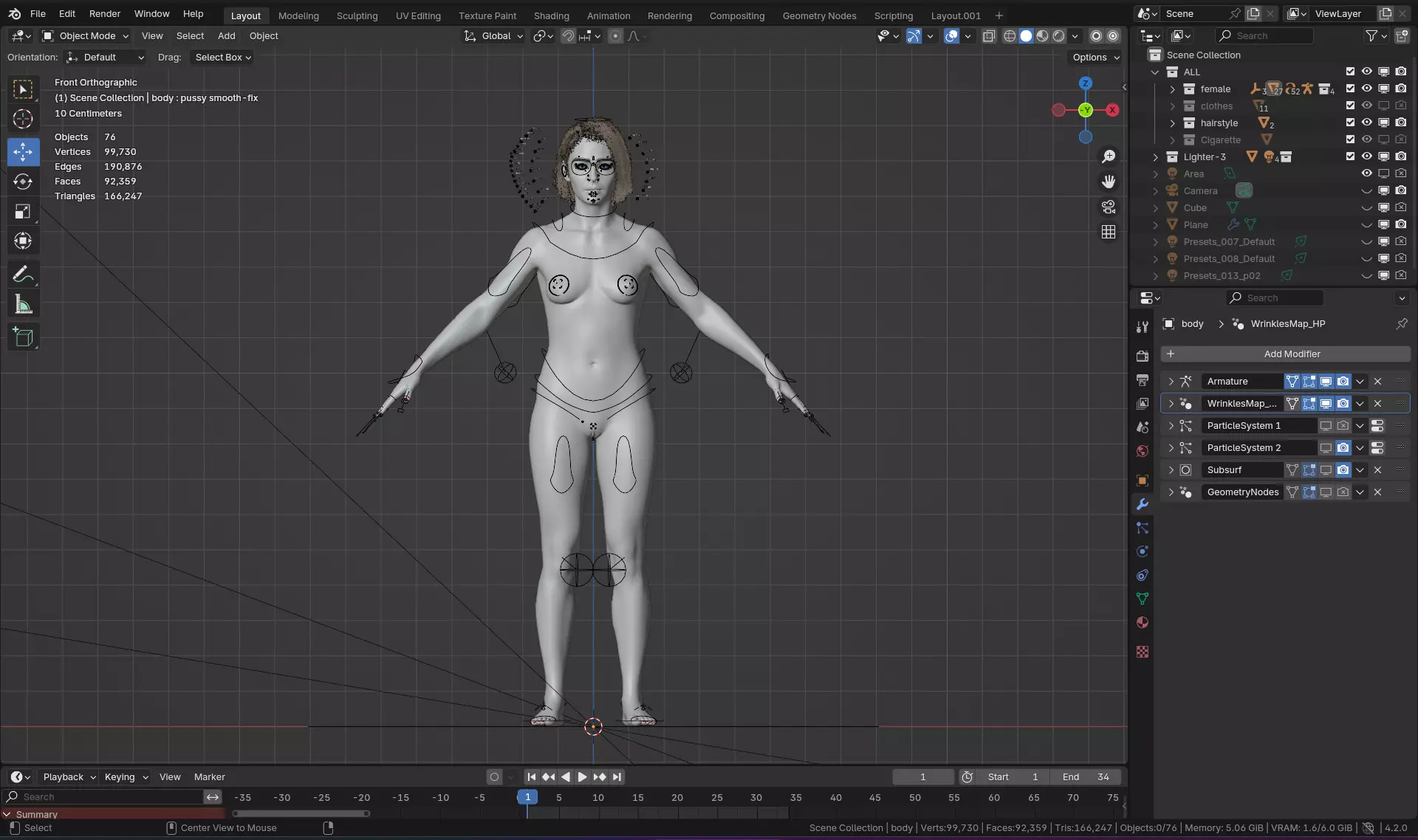 Layla - Advanced Rigged Female Low-poly 3D model_69