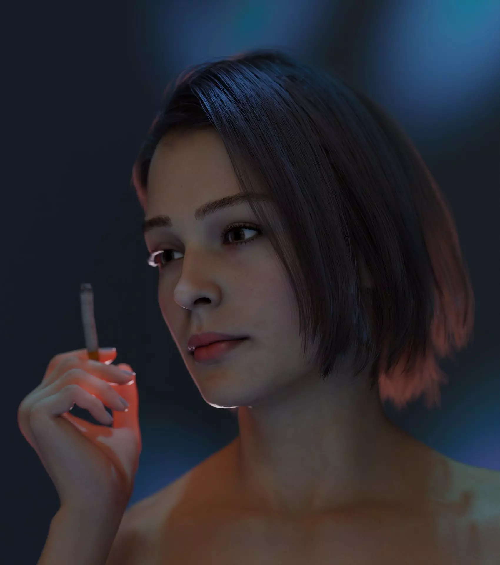 Layla - Advanced Rigged Female Low-poly 3D model_9