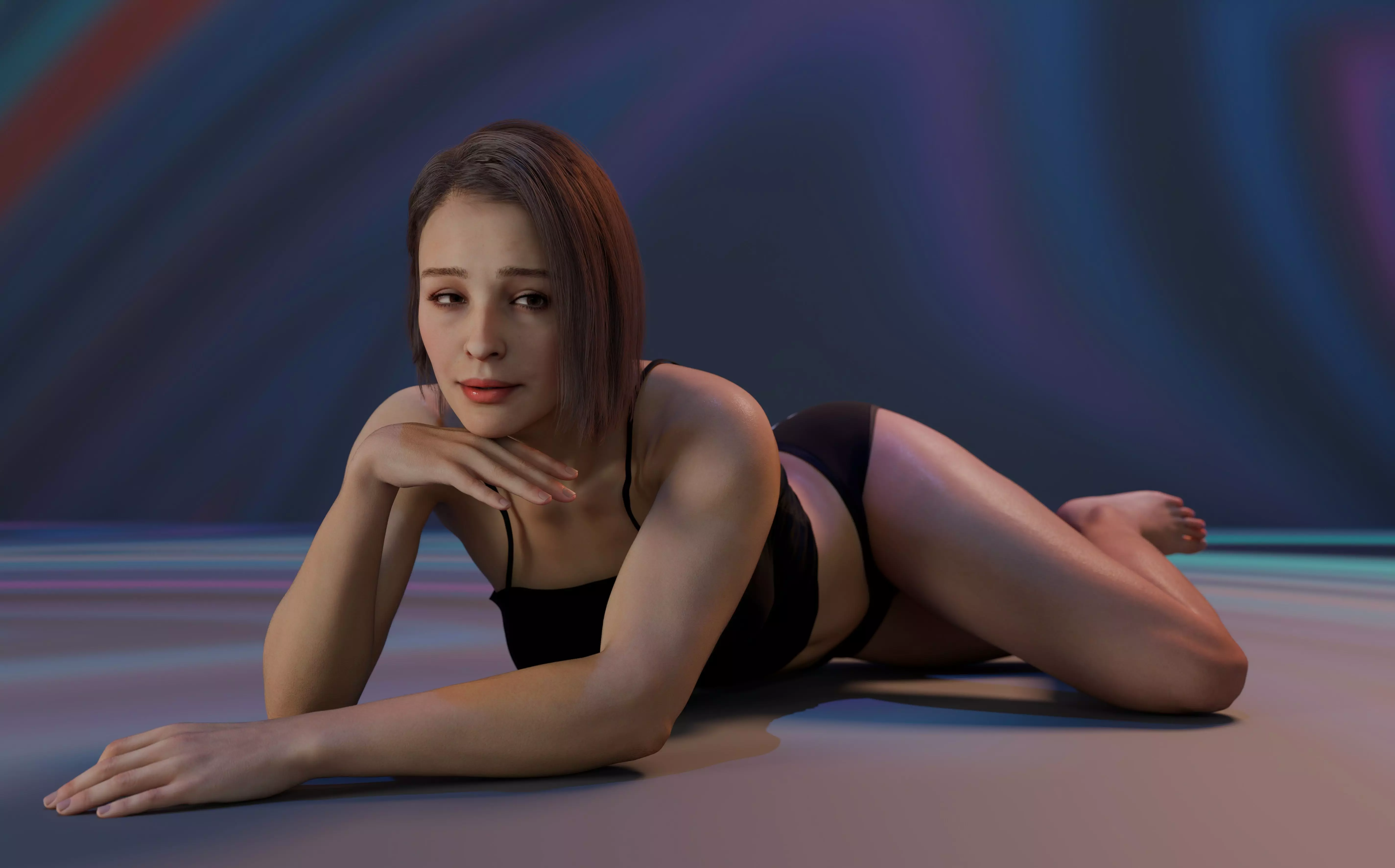 Layla - Advanced Rigged Female Low-poly 3D model_19