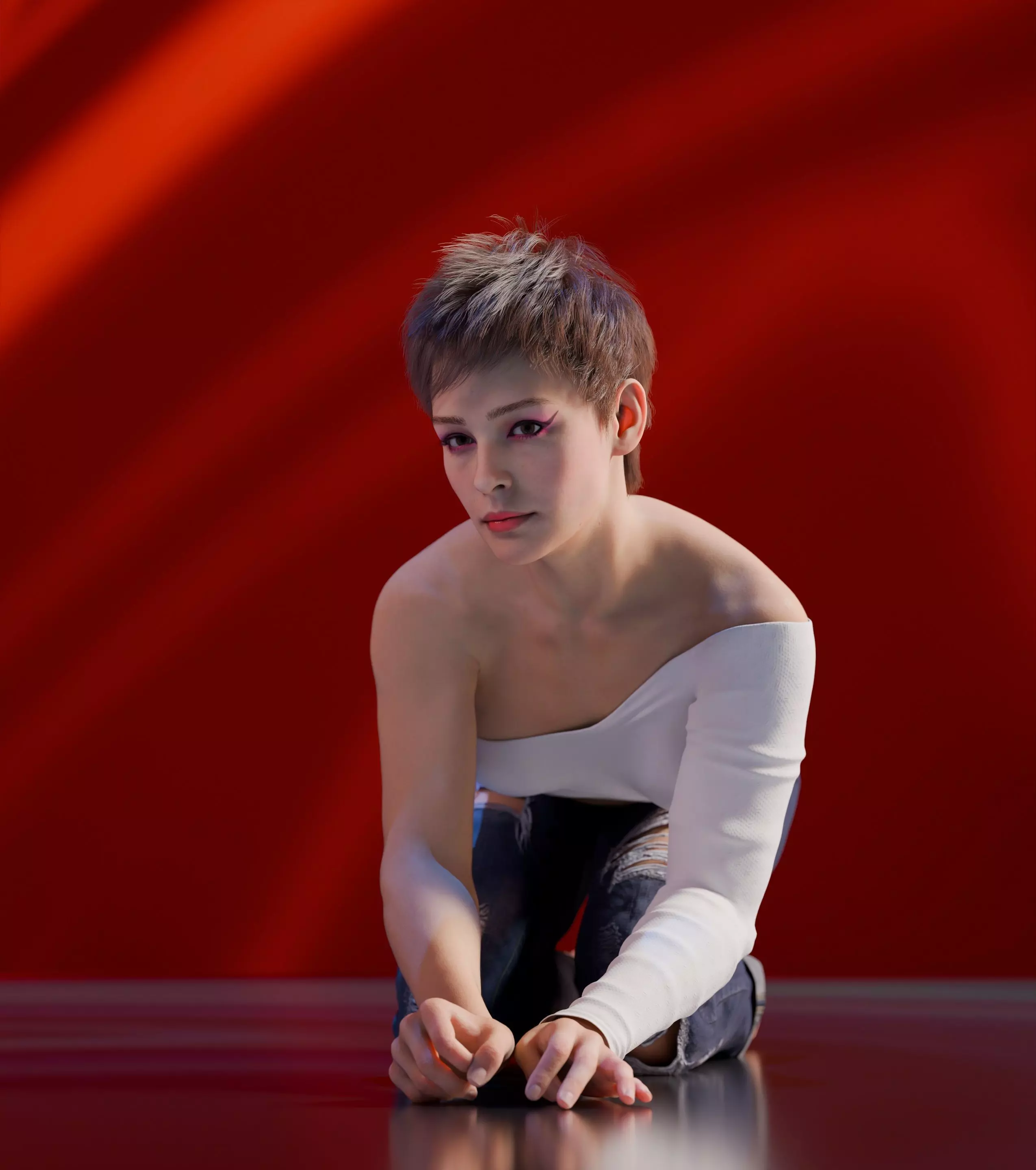 Layla - Advanced Rigged Female Low-poly 3D model_7