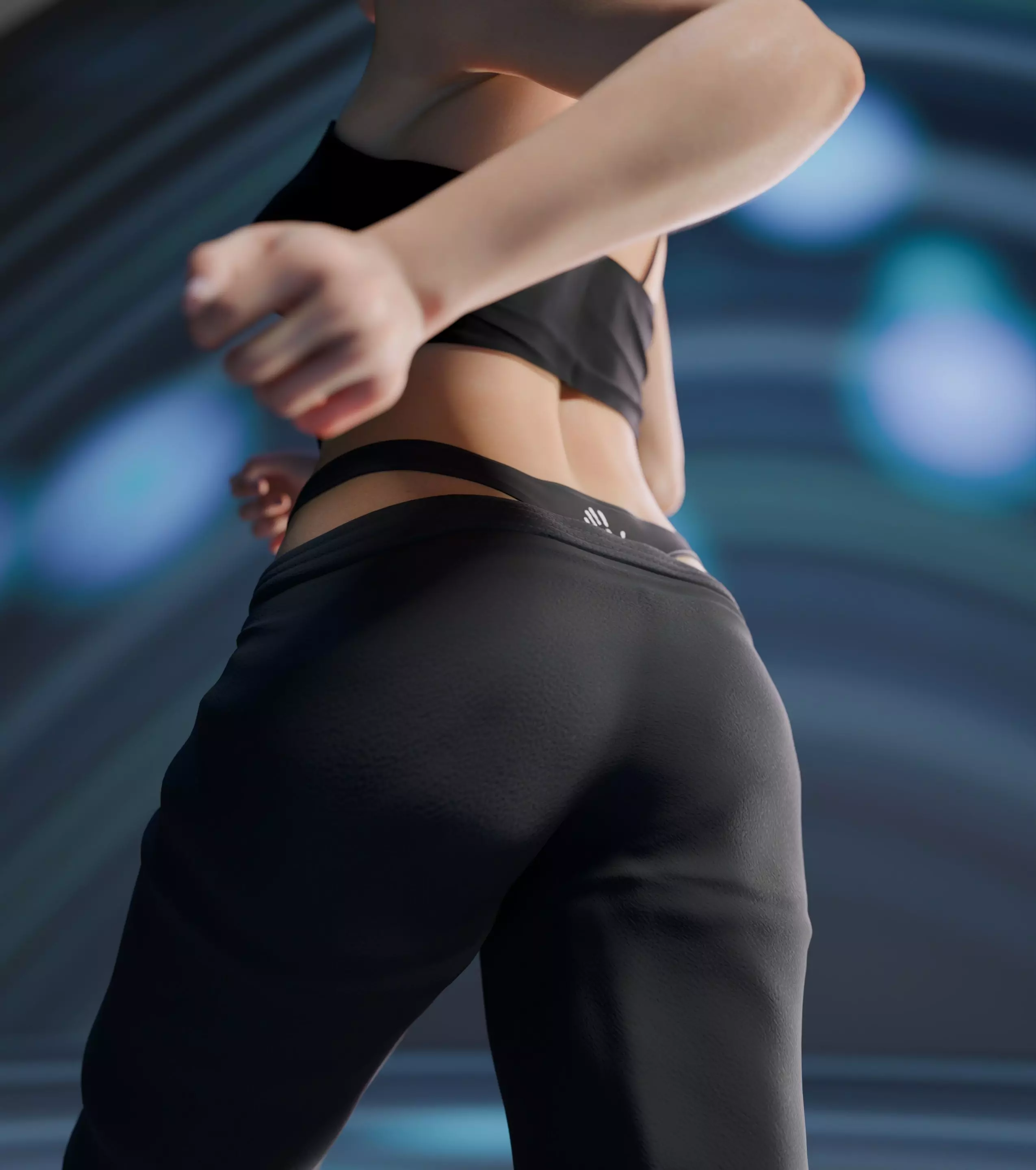 Layla - Advanced Rigged Female Low-poly 3D model_13