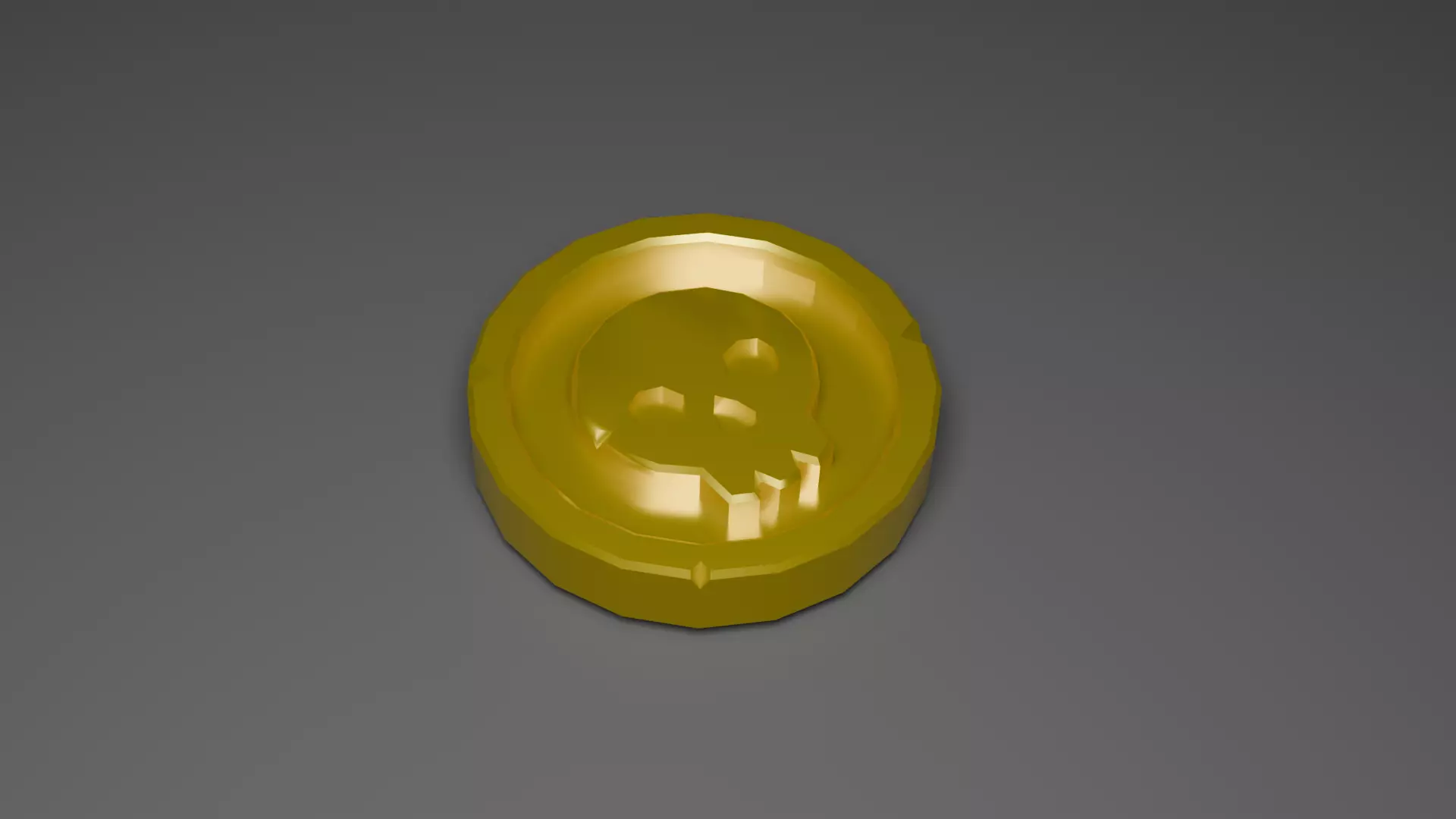 Pirate Coins Low-poly 3D model_0