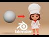 3D Cartoon Chef Model Perfect for Rhymes and Poems Low-poly 3D model_1