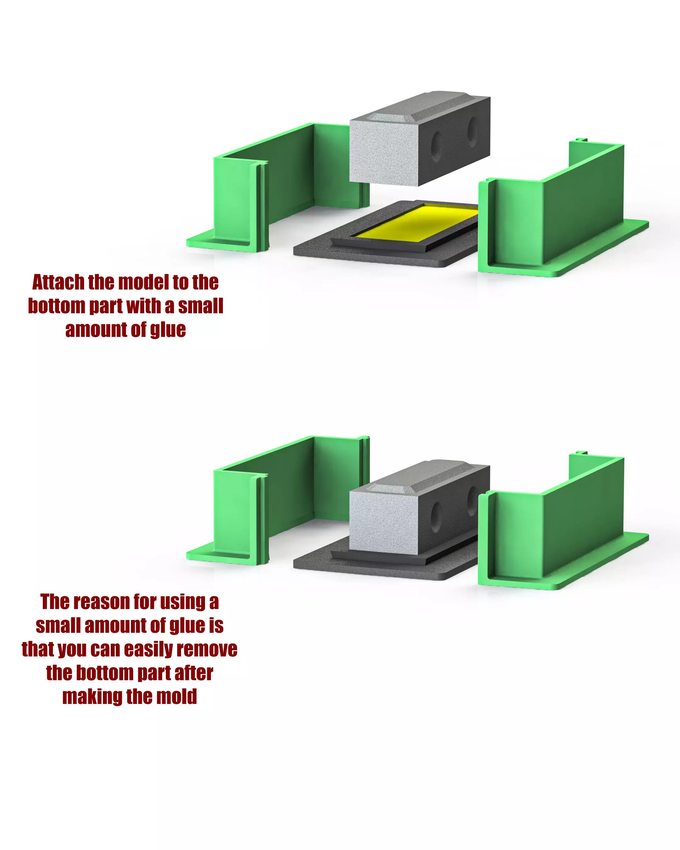 Slip Casting Mold for Vase 5 Designs One Base 3D print model_7