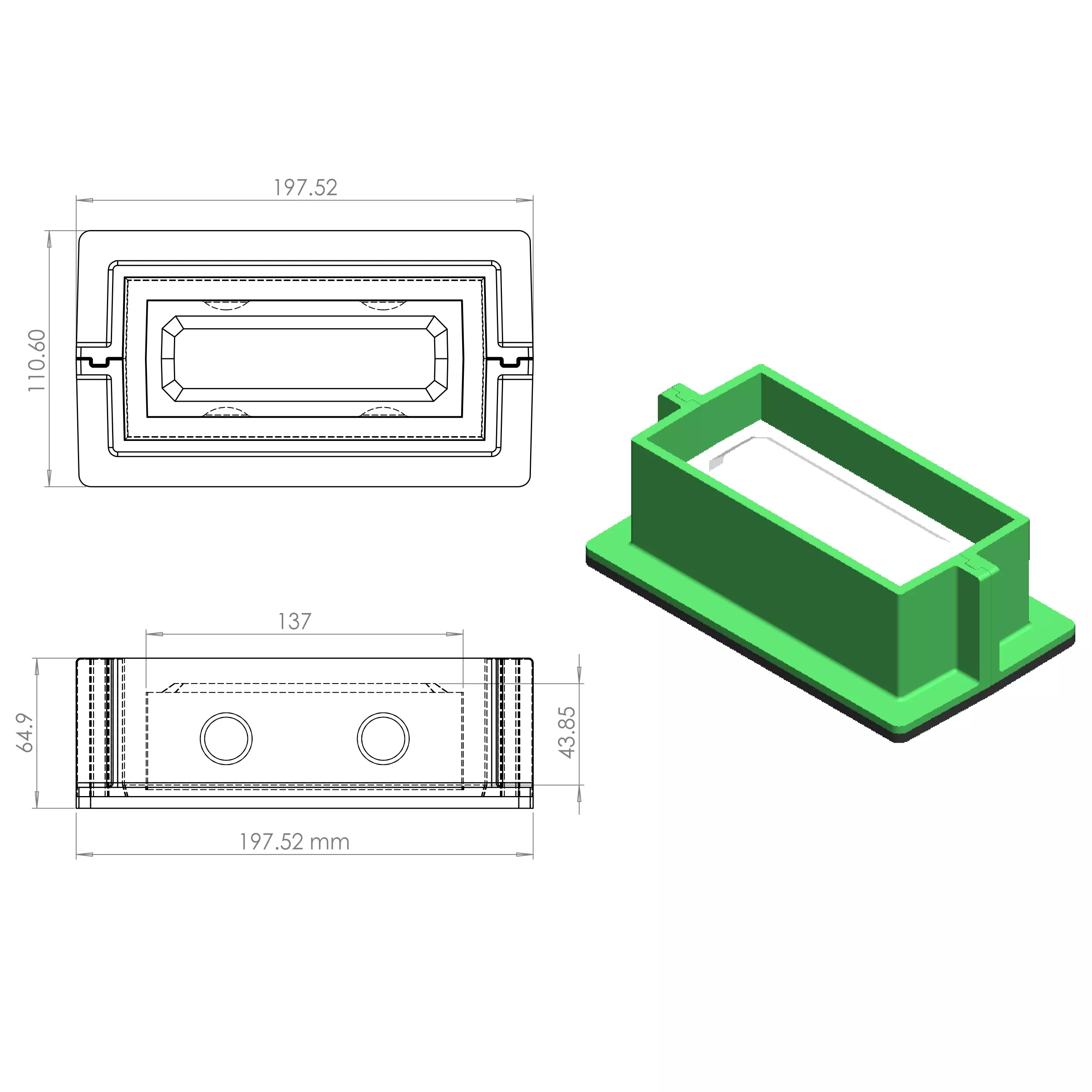 Slip Casting Mold for Vase 5 Designs One Base 3D print model_9