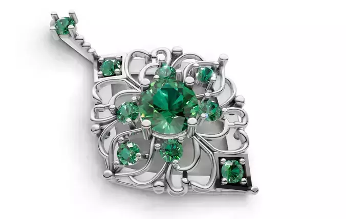 Luxury Diamond Pendant 3D Printable Model