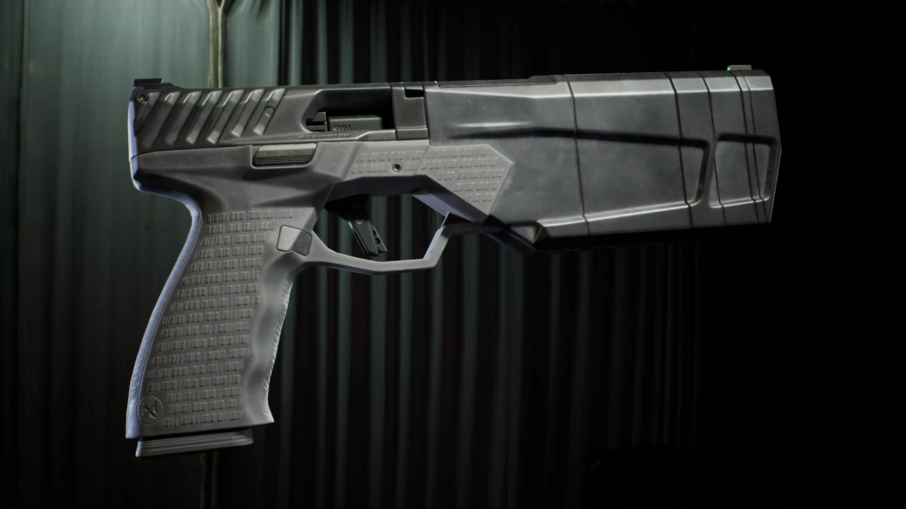 PBR - Maxim 9 Suppressed Pistol - Game-Ready 3D Asset Low-poly 3D model_2