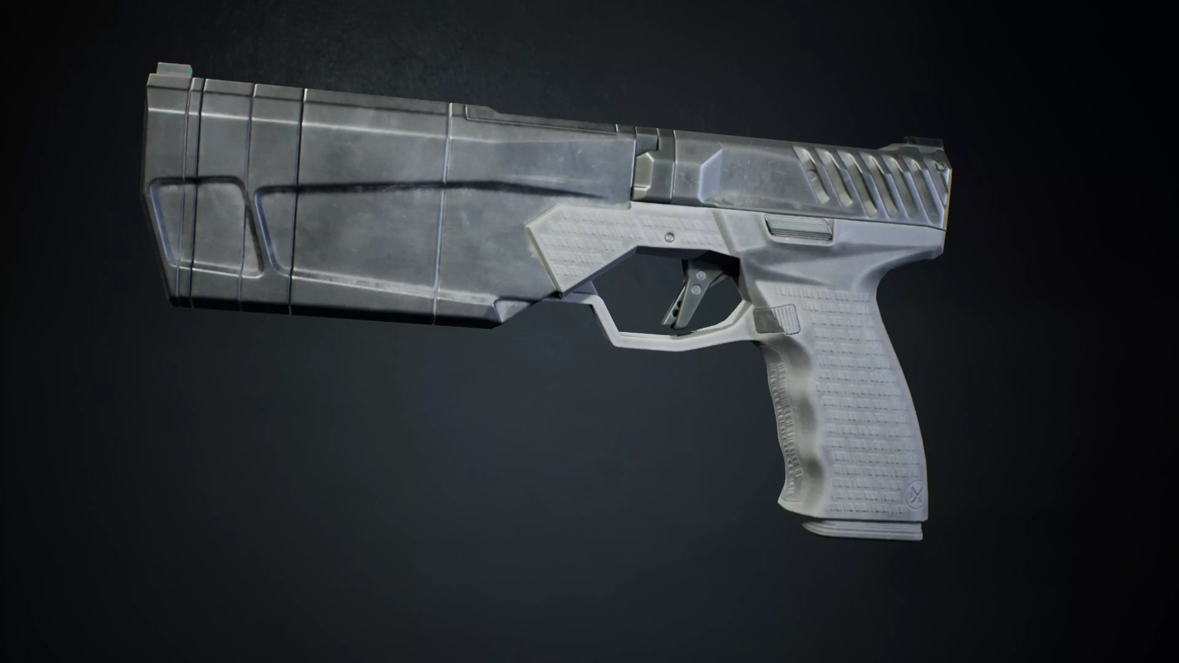 PBR - Maxim 9 Suppressed Pistol - Game-Ready 3D Asset Low-poly 3D model_3