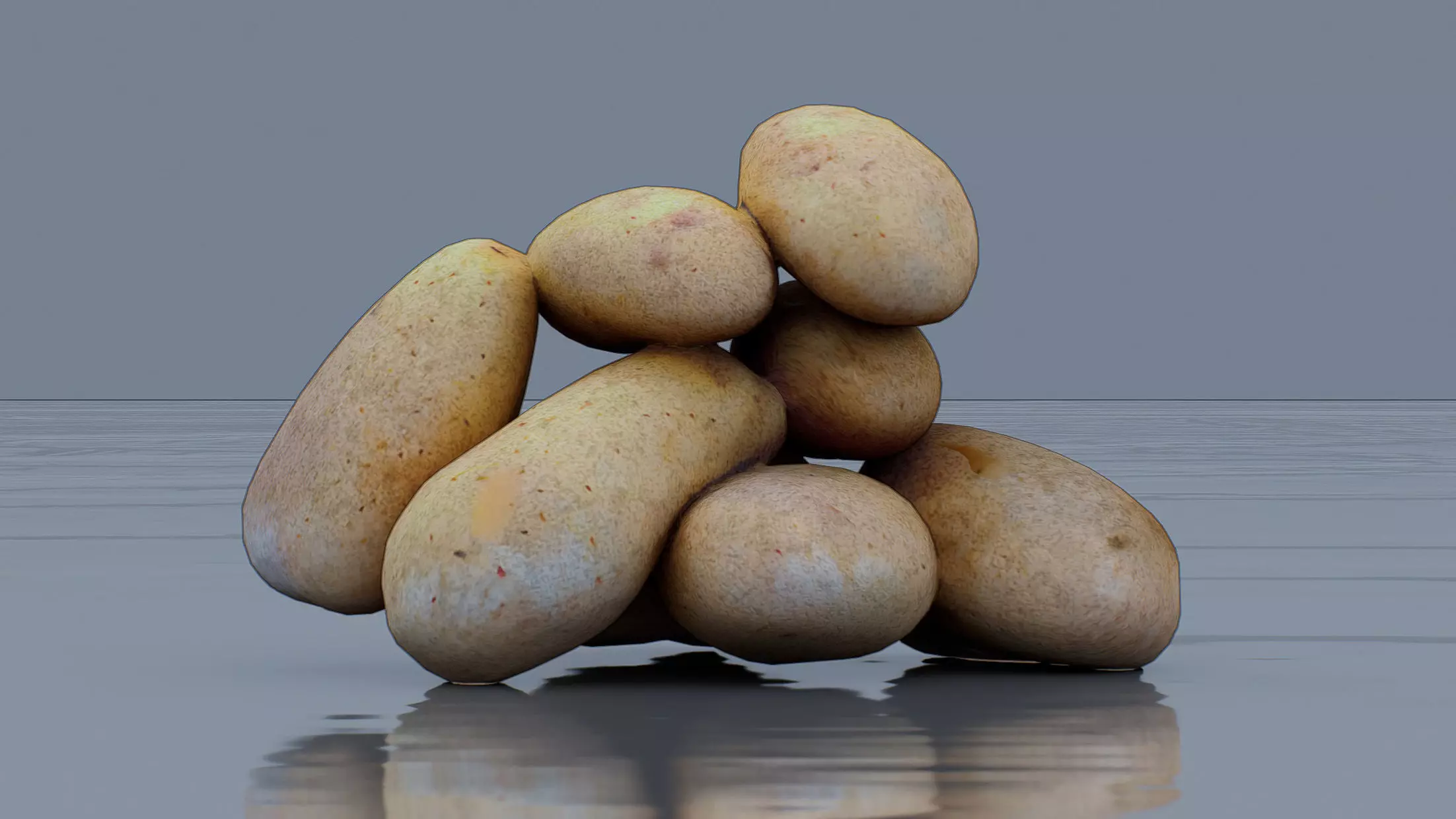 Potato Stack Low-poly 3D model_3