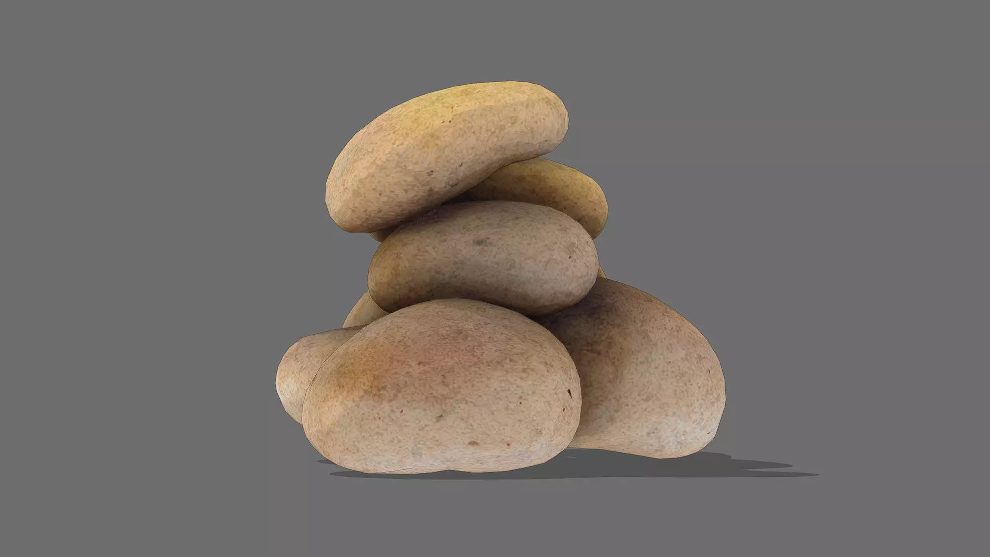 Potato Stack Low-poly 3D model_7