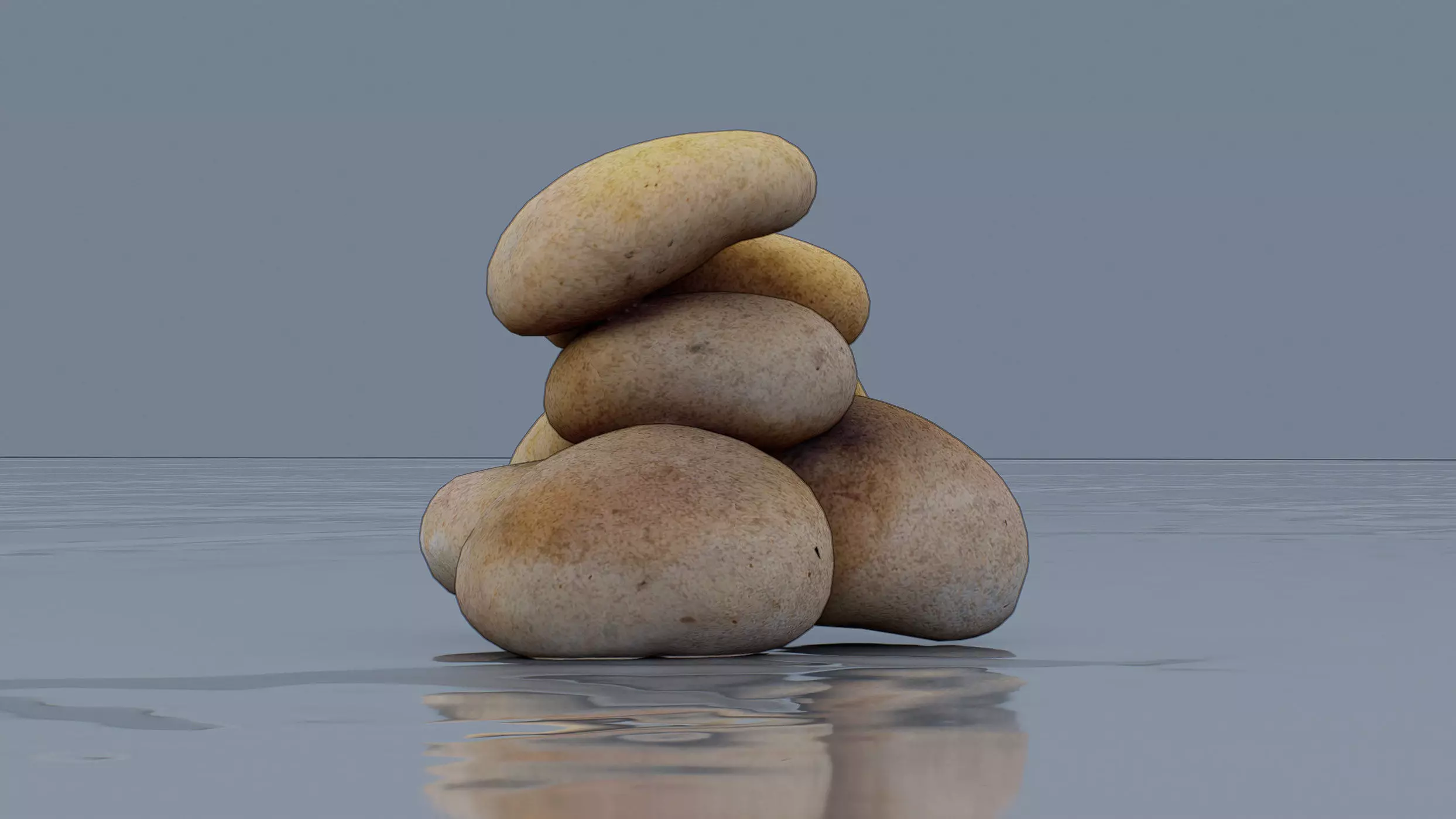 Potato Stack Low-poly 3D model_2