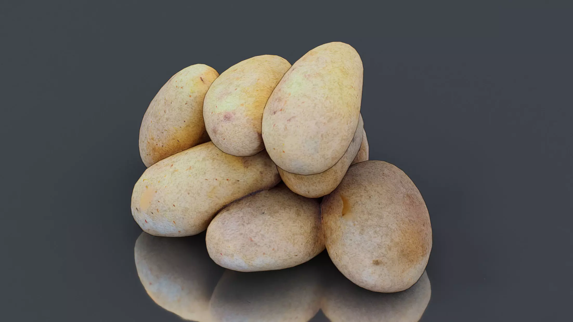 Potato Stack Low-poly 3D model_0