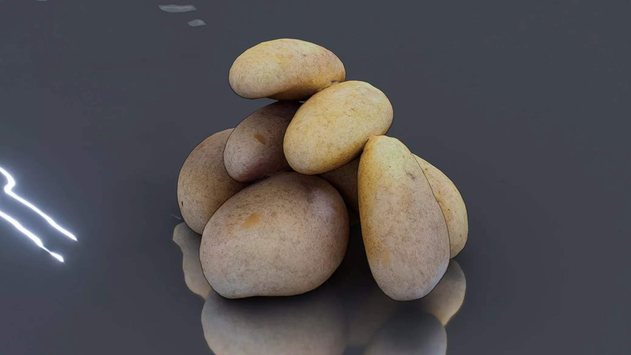 Potato Stack Low-poly 3D model_1
