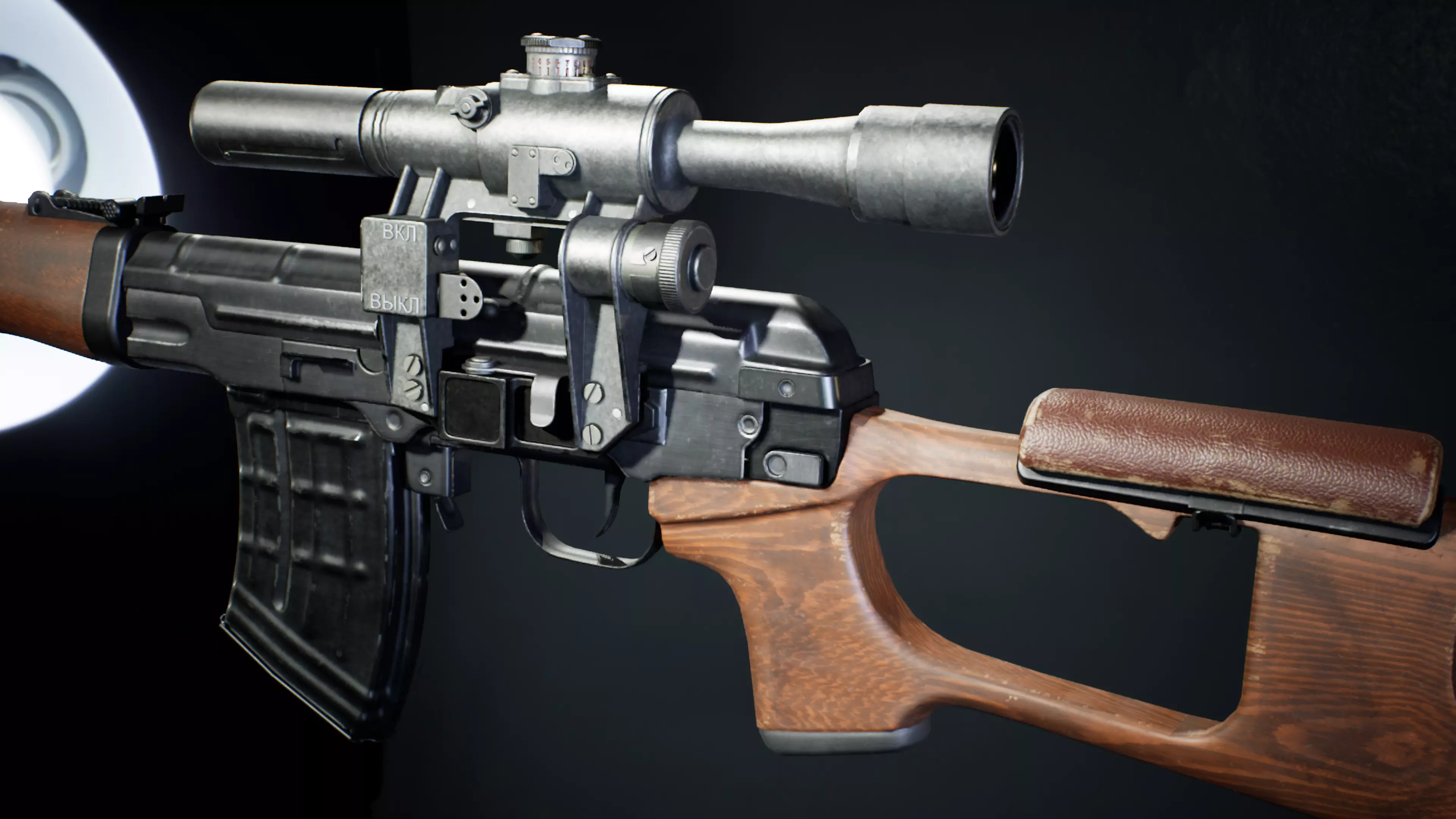 PBR - SVD Dragunov Woodstock - Game-Ready 3D Asset Low-poly 3D model_3