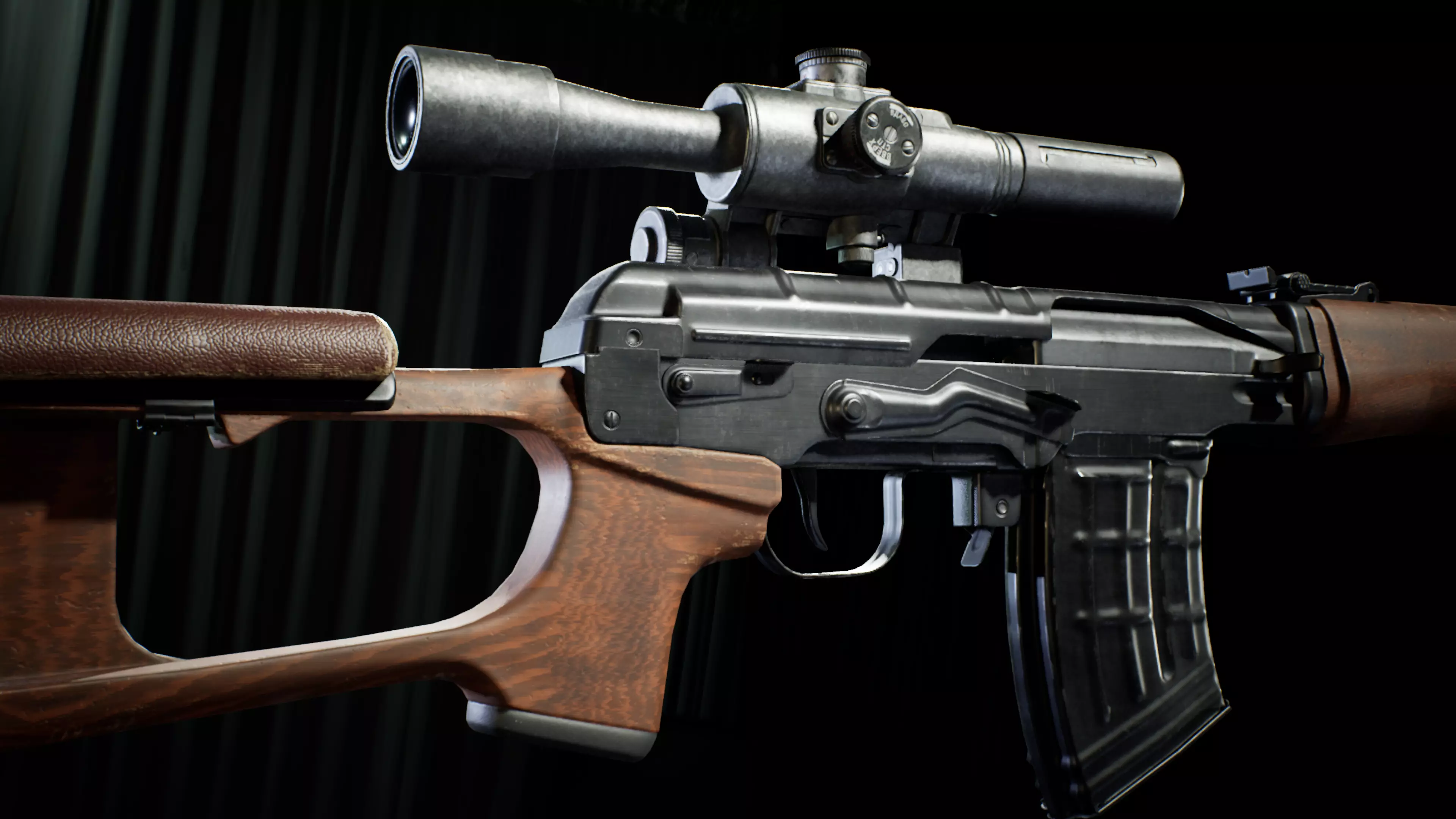 PBR - SVD Dragunov Woodstock - Game-Ready 3D Asset Low-poly 3D model_5