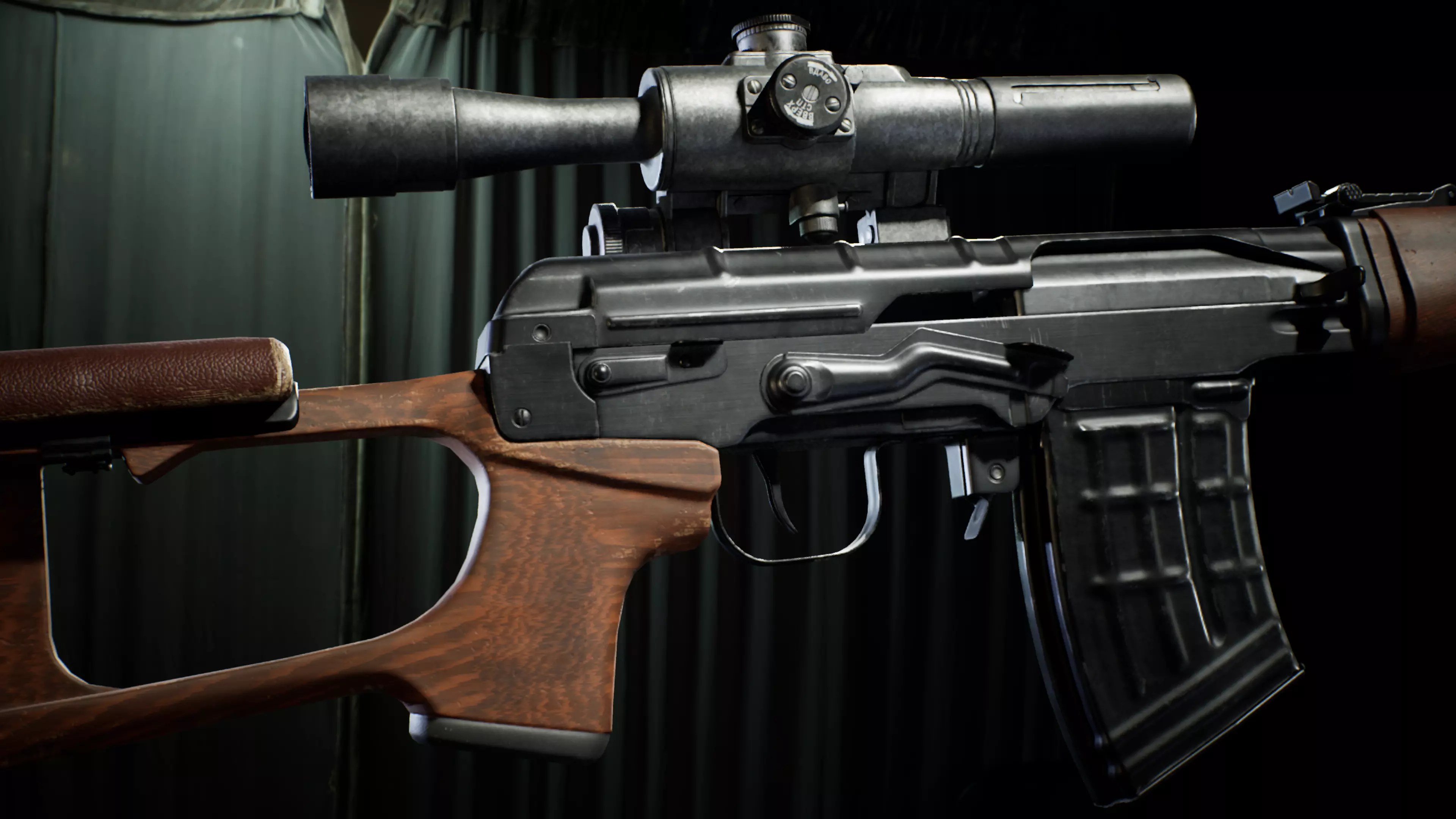 PBR - SVD Dragunov Woodstock - Game-Ready 3D Asset Low-poly 3D model_1