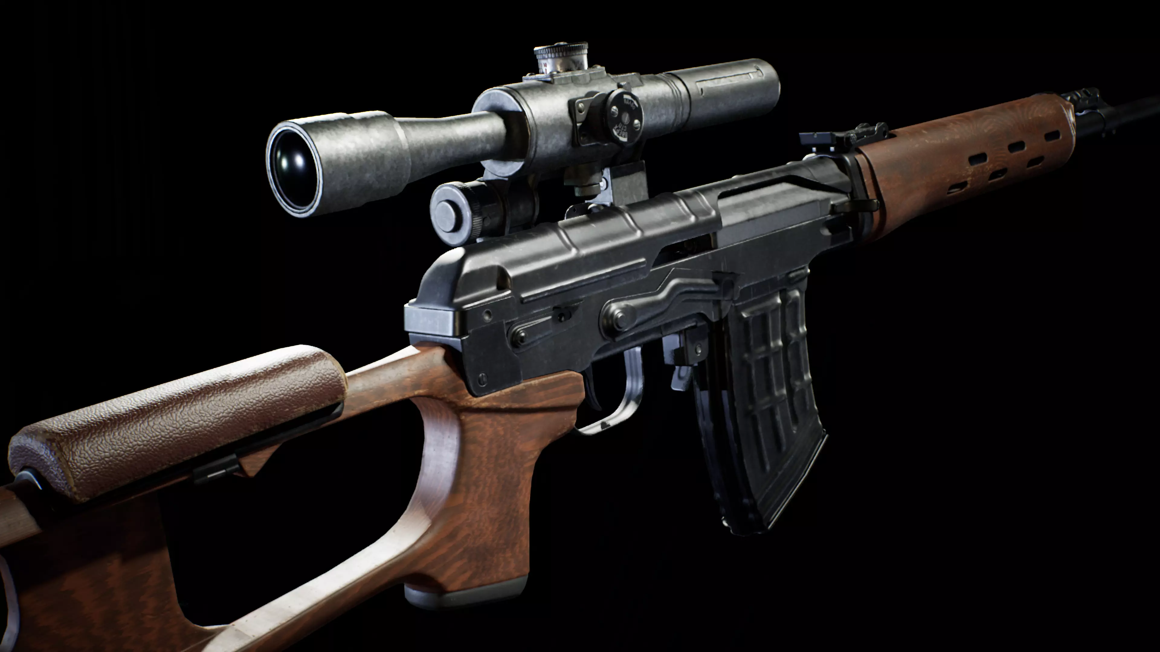 PBR - SVD Dragunov Woodstock - Game-Ready 3D Asset Low-poly 3D model_0