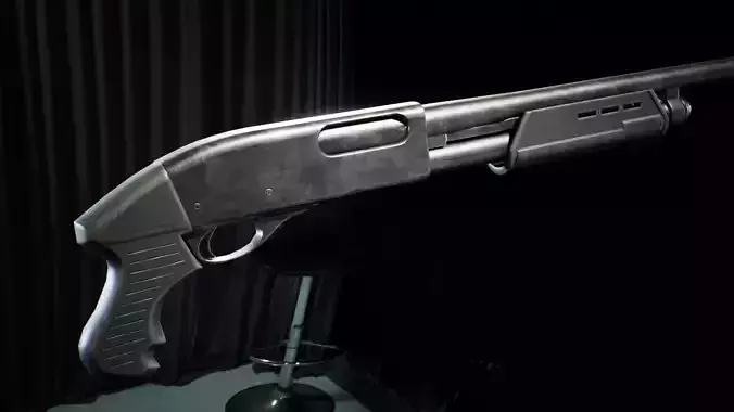 PBR - R870 Shorty Shotgun  - Game-Ready 3D Asset