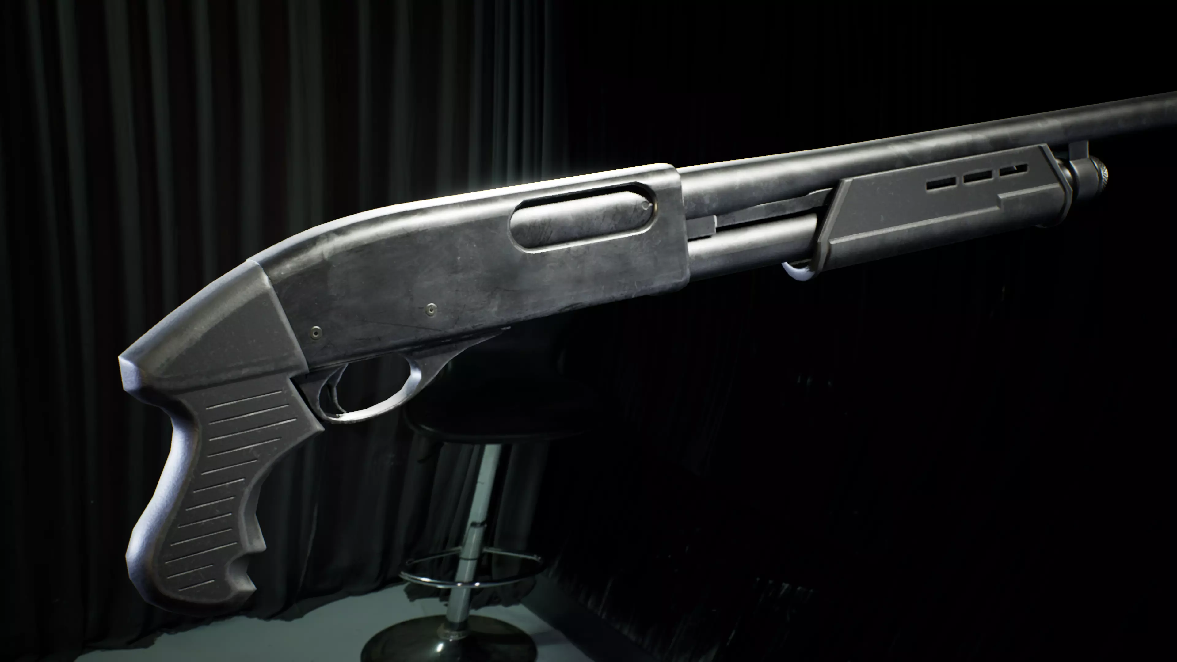 PBR - R870 Shorty Shotgun  - Game-Ready 3D Asset Low-poly 3D model_0