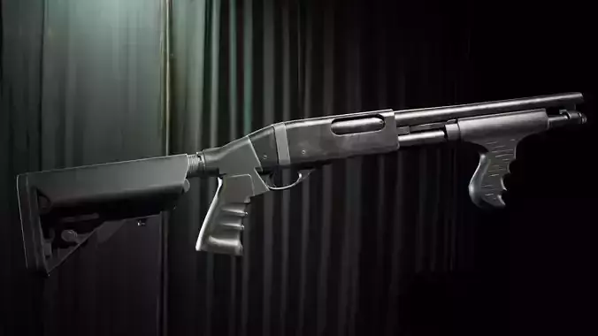 PBR - R870 Tactical Shotgun - Game-Ready 3D Asset