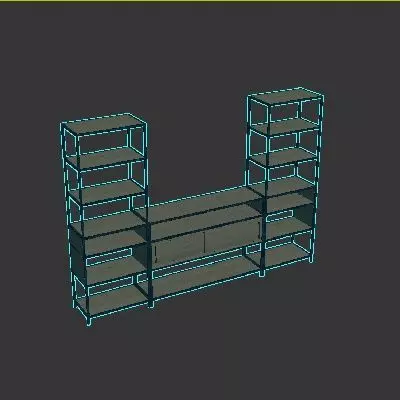 Tv Unit 002 Setery Loft 3D model_3