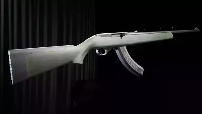 PBR - Ruger 10 22 Sporter Rifle - Game-Ready 3D Asset