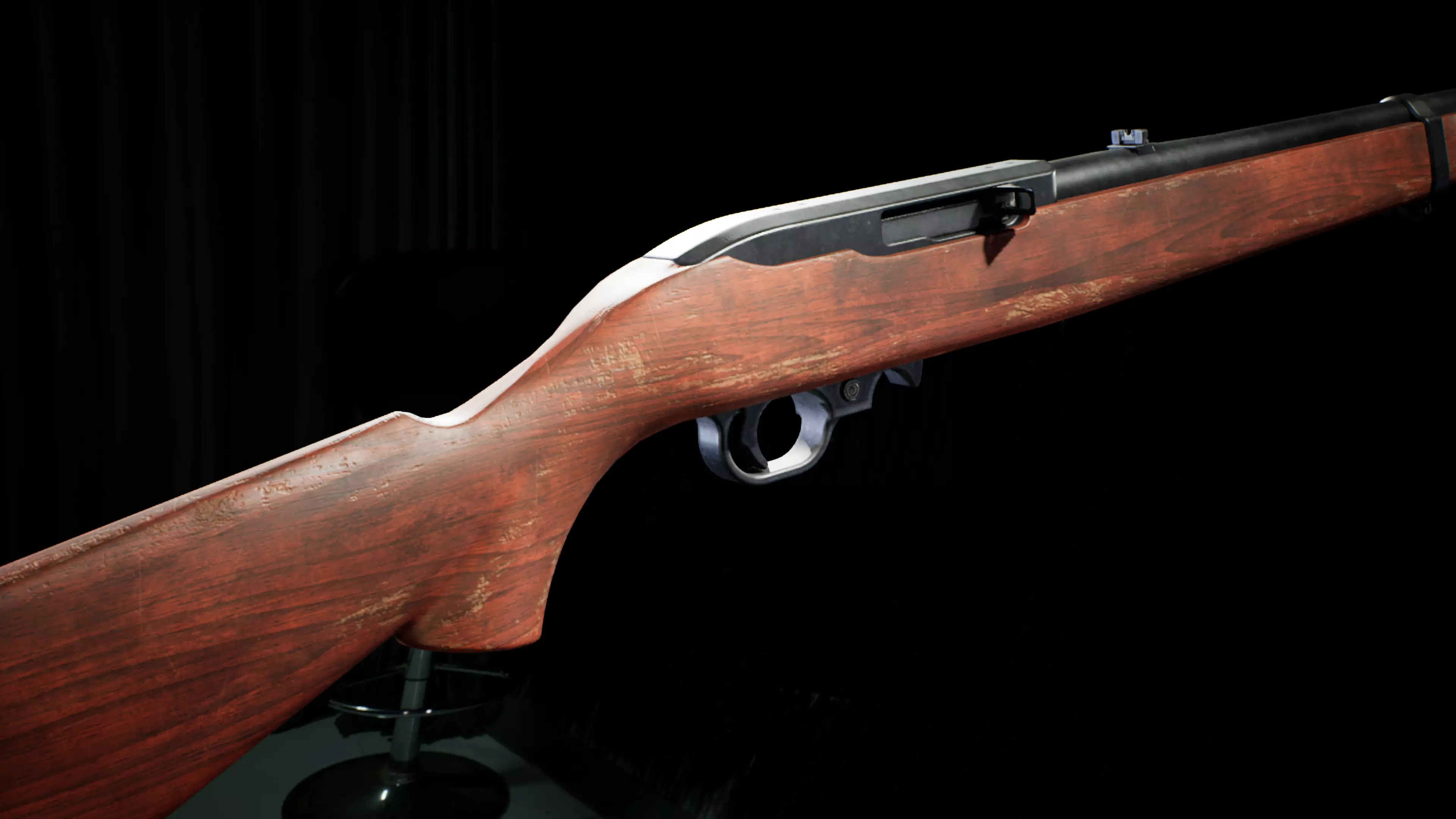 PBR - Ruger 10 22 Carbine Rifle - Game-Ready 3D Asset Low-poly 3D model_1