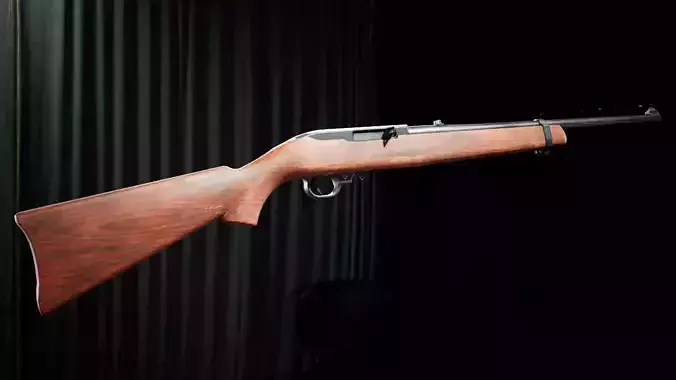 PBR - Ruger 10 22 Carbine Rifle - Game-Ready 3D Asset
