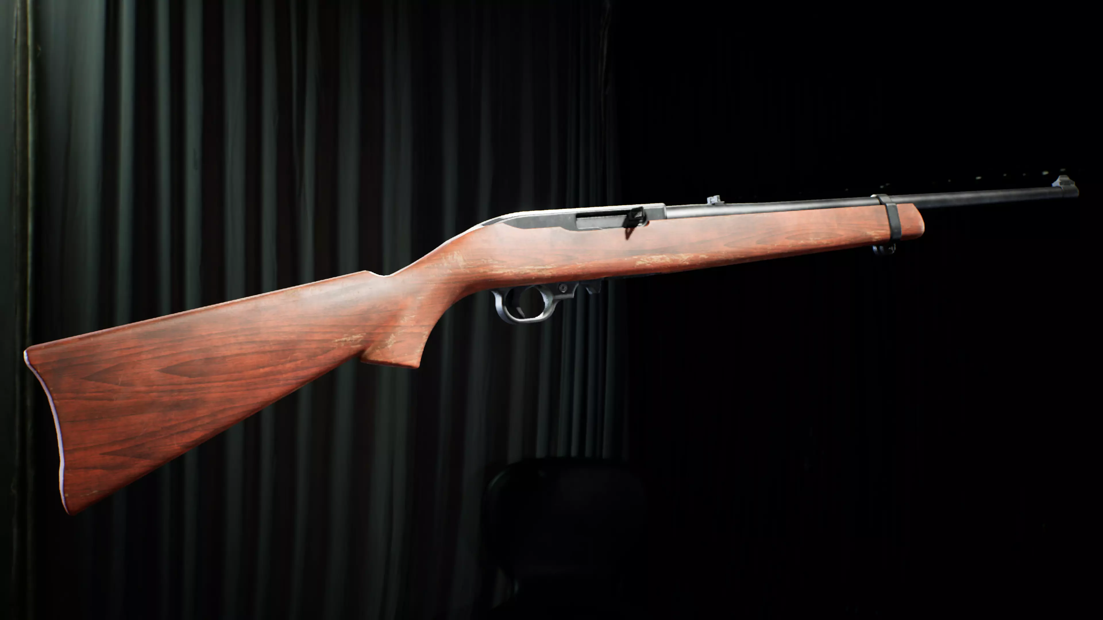 PBR - Ruger 10 22 Carbine Rifle - Game-Ready 3D Asset Low-poly 3D model_0